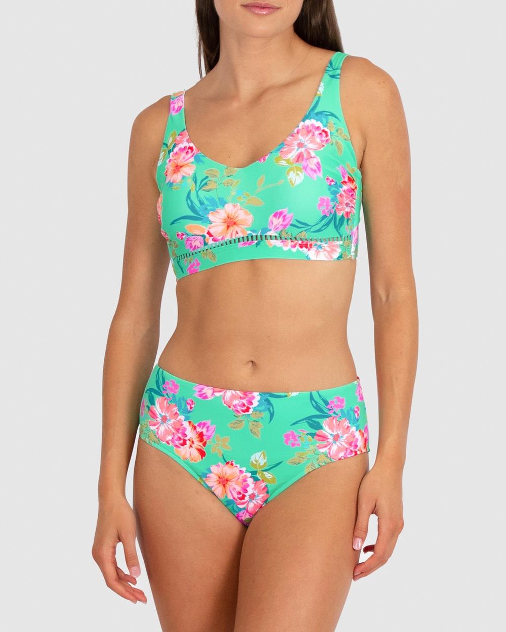 Baku Swimwear - Paradiso Mid Bikini Bottom - Bikini Set (Green) Paradiso Mid Bikini Bottom