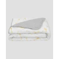 Living Textiles - Quilted Cot Comforter Noah Grey Stars - Nursery (Multi) Quilted Cot Comforter - - Noah-Grey Stars