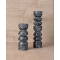 Saarde - Alev Marble Small Candle Holder - Home (Black) Alev Marble Small Candle Holder