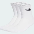 adidas Originals - Trefoil Cushion Crew Socks 3 Pairs Unisex - Underwear & Socks (White) Trefoil Cushion Crew Socks 3 Pairs Unisex