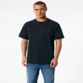 American Apparel - Heavyweight Cotton Unisex T Shirt - Short Sleeve T-Shirts (Black) Heavyweight Cotton Unisex T-Shirt