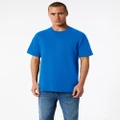 American Apparel - Heavyweight Cotton Unisex T Shirt - Short Sleeve T-Shirts (Royal Blue) Heavyweight Cotton Unisex T-Shirt