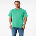 American Apparel - Heavyweight Cotton Unisex T Shirt - Short Sleeve T-Shirts (Celadon) Heavyweight Cotton Unisex T-Shirt