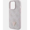 Guess - iPhone 15 Pro 4G Diamond Edition Leather Phone Case - Tech Accessories (Pink) iPhone 15 Pro 4G Diamond Edition Leather Phone Case