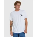 Quiksilver - The Original T Shirt For Men - Tops (WHITE) The Original T Shirt For Men