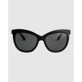 Roxy - Palm P Polarized Sunglasses For Women - Sunglasses (BLACK/GREY PLZ) Palm P Polarized Sunglasses For Women