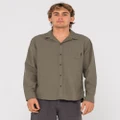Rusty - Overtone Long Sleeve Linen Shirt - Long Sleeve T-Shirts (SMY) Overtone Long Sleeve Linen Shirt
