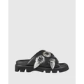 Sol Sana - Concho Footbed - Sandals (Black/Silver) Concho Footbed