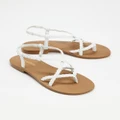 Atmos&Here - Jennifer Sandals - Sandals (White Leather) Jennifer Sandals