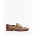 Aquila - Giacomo Suede Loafers - Dress Shoes (Taupe) Giacomo Suede Loafers