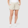 Ripe Maternity - Indi Shirred Linen Short - Shorts (Natural) Indi Shirred Linen Short