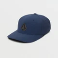 Volcom - Stone Tech Flexfit Delta Cap - Headwear (Navy) Stone Tech Flexfit Delta Cap