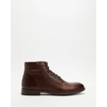 Windsor Smith - Stephan - Dress Boots (Dark Brown Tumbled Burnished Leather) Stephan