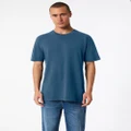 American Apparel - Unisex Fine Jersey Short Sleeve T Shirt - Short Sleeve T-Shirts (Sea Blue) Unisex Fine Jersey Short Sleeve T-Shirt