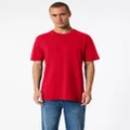 American Apparel - Unisex Fine Jersey Short Sleeve T Shirt - Short Sleeve T-Shirts (Red) Unisex Fine Jersey Short Sleeve T-Shirt