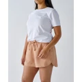Linen House - Nimes French Linen Shorts - Sleepwear (Clay) Nimes French Linen Shorts