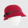 Max Alexander - Felt Red Fashion Bucket Hat - Hats (Red) Felt Red Fashion Bucket Hat