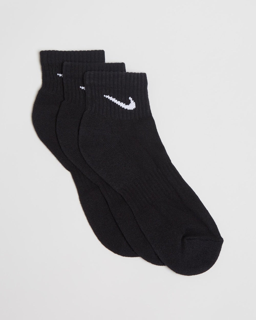 Nike - Everyday Cushion Ankle Socks 3 Pack - Underwear & Socks (Black & White) Everyday Cushion Ankle Socks 3-Pack