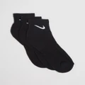 Nike - Everyday Cushion Ankle Socks - Underwear & Socks (Black & White) Everyday Cushion Ankle Socks
