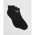 Nike - Everyday Cushion Ankle Socks - Underwear & Socks (Black & White) Everyday Cushion Ankle Socks