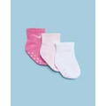 Nike - 3 Pack Core Swoosh No Slip Infant Ankle Socks Babies - Socks & Tights (Elemental Pink) 3-Pack Core Swoosh No Slip Infant Ankle Socks - Babies