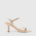 Siren - Speck Strappy Heels - Sandals (Nude Patent Leather) Speck Strappy Heels
