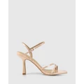Siren - Speck Strappy Heels - Sandals (Nude Patent Leather) Speck Strappy Heels