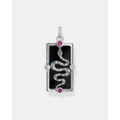 THOMAS SABO - Cosmic Pendant with A Snake, Black Cold Enamel and Various Stones - Jewellery (Silver) Cosmic Pendant with A Snake, Black Cold Enamel and Various Stones