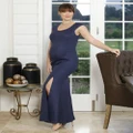 Angel Maternity - Willa Glamour Formal Gown Dress Navy - Dresses (Navy) Willa Glamour Formal Gown Dress Navy
