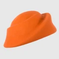 Max Alexander - Orange Designer Winter Felt Hat - Hats (Orange) Orange Designer Winter Felt Hat