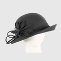 Max Alexander - Winter Felt Black Cloche Hat - Hats (Black) Winter Felt Black Cloche Hat