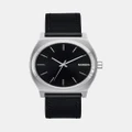 Nixon - Time Teller Leather Watch - Watches (Silver & Black) Time Teller Leather Watch