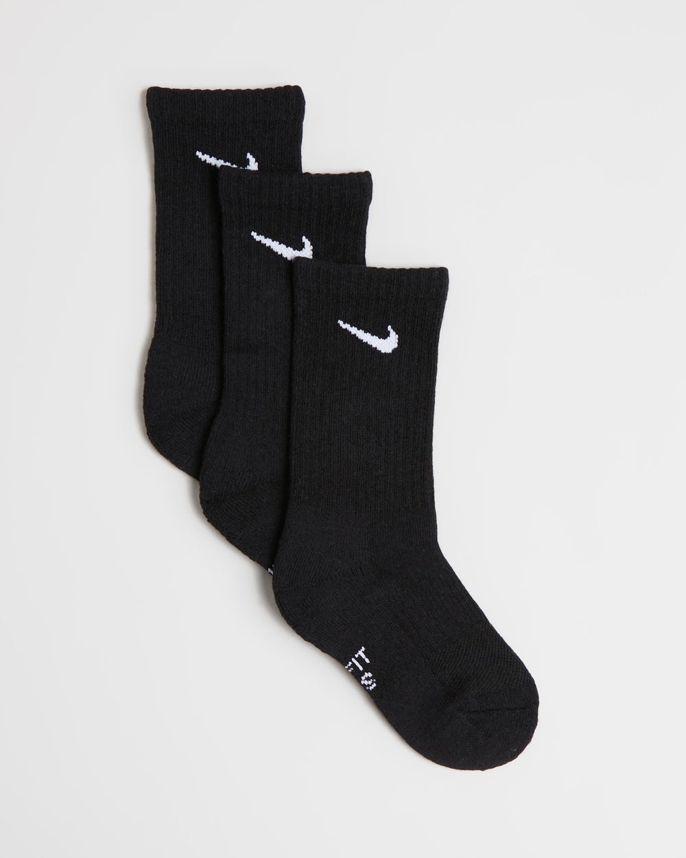 Nike - 3 Pack Basic Crew Socks Kids - Crew Socks (Black) 3-Pack Basic Crew Socks - Kids