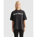 ENA PELLY - Chloe Oversized Tee - T-Shirts & Singlets (Vintage Black) Chloe Oversized Tee
