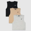 First Division - 3 Pack Performance Crest Tank - Muscle Tops (Multi) 3-Pack Performance Crest Tank