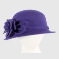 Max Alexander - Winter Felt Purple Cloche Hat - Hats (Purple) Winter Felt Purple Cloche Hat