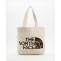 The North Face - Cotton Tote - Bags (Weimaraner Brown Large Logo Print) Cotton Tote