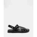 AERE - Leather Fisherman Sandals - Sandals (Black) Leather Fisherman Sandals