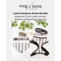 Mog & Bone - Neoprene Dog Bundle Latte Hampton Stripe - Home (White) Neoprene Dog Bundle- Latte Hampton Stripe