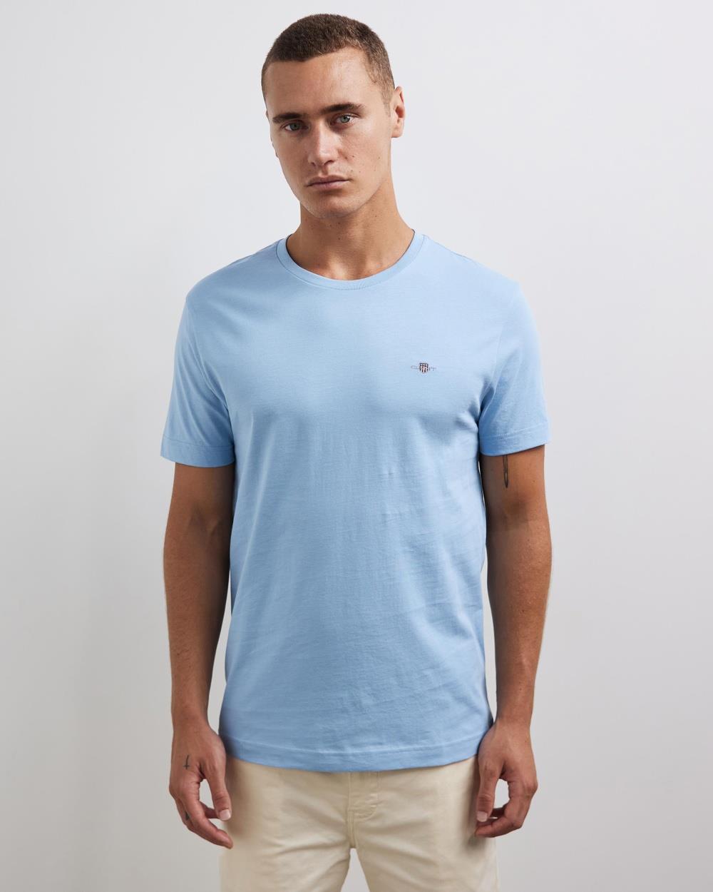 Gant - Shield SS T Shirt - T-Shirts & Singlets (Capri Blue) Shield SS T-Shirt