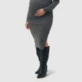Ripe Maternity - Dani Knit Skirt - Skirts (Charcoal Marle) Dani Knit Skirt