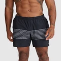 RVCA - Yogger Stretch Elastic Shorts 17" - Shorts (BLACK/WHITE) Yogger Stretch Elastic Shorts 17"