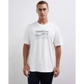 Armani Exchange - Logo T Shirt - T-Shirts & Singlets (Off White) Logo T-Shirt