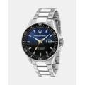 Maserati - Sfida 44mm Stainless Steel Watch - Watches (Silver) Sfida 44mm Stainless Steel Watch