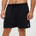 Nike - Club Knit Shorts - Shorts (Black & White) Club Knit Shorts