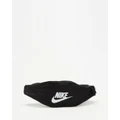 Nike - Heritage Waistpack - Bum Bags (Black, Black & White) Heritage Waistpack