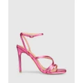 Siren - Dagger Stiletto Heels - Sandals (Hot Pink Metallic) Dagger Stiletto Heels