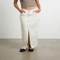 Insight - Eva Maxi Denim Skirt - Skirts (WHITE) Eva Maxi Denim Skirt