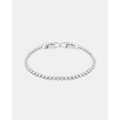 Swarovski - Emily bracelet, Round cut, White, Rhodium plated - Jewellery (White & Rhodium Plated) Emily bracelet, Round cut, White, Rhodium plated