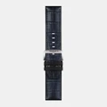 Tissot - Official Leather & Rubber Strap Lugs 22mm - Watches (Blue & Black) Official Leather & Rubber Strap Lugs 22mm